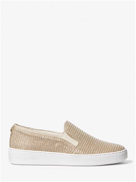 keaton glitter chain mesh slip-on sneaker